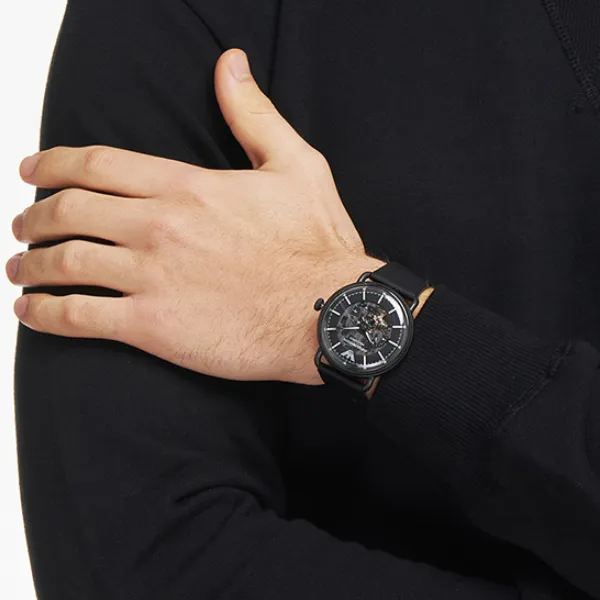 dccb14f213f910088c8d83acb3bd06e0 Emporio Armani Aviator Mechanical Men's Watch Black Dial AR60026