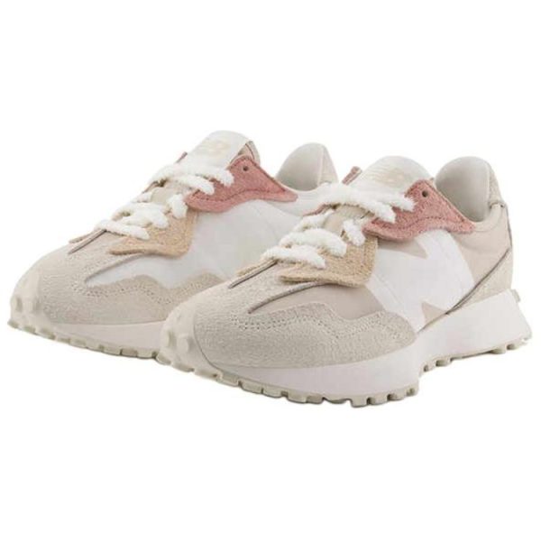 064092ee60a041719ccb09d46aad1123.jpg New Balance NB 327 Abrasion Resistant Low top Casual Shoes Unisex Ecru U327WTL