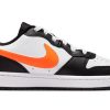 Nike Court Borough 2 Low White Black Orange GS BQ5448-115