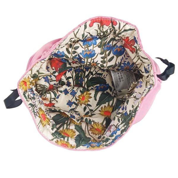 GUCCI Vintage Satin Drawstring Dreamy Makeup Bags Satin With A Silky Smooth Texture, Portable 古驰抽绳包
