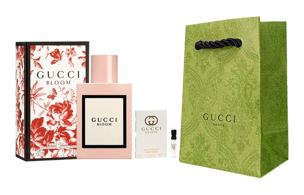 23499d5969d344f0aacc2b68bced397d.jpg GUCCI Flora Women's Perfume With Shopping Bag Eau De Parfum 30ml/50ml+Trial Size, Girlfriend Gift 花悦女士香水礼袋套装