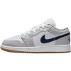 Jordan Air Jordan 1 Anti Slip Wear Resistant Low Top Children's Basketball Shoes White/Gray 553560-146