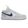 Jordan Air Jordan 1 Anti Slip Wear Resistant Low Top Children's Basketball Shoes White/Gray 553560-146