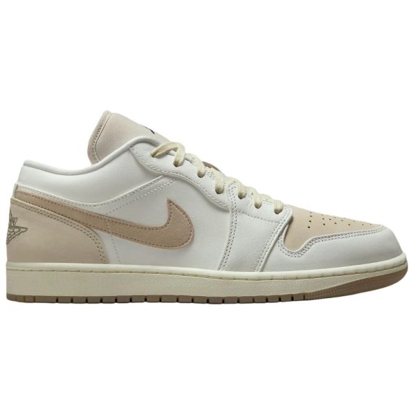 4641792f0e264386a9ffe4eba1a4fefe.jpg Jordan Air Jordan 1 Anti Slip Wear Resistant Low Top Vintage Basketball Shoes Men's White Brown IB8855-121