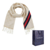 GUCCI Wool Paneled Gg Logo Scarf 570603-3G200-9568