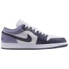 4f0d7a1f3a014db79cb67a26bc149b1d.jpg Jordan Air Jordan 1 Anti Slip Wear Resistant Low Top Vintage Basketball Shoes Men's Purple White 553558-145