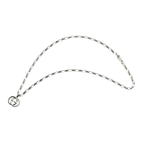 GUCCI 2000-2015 Interlocking G Pendant Costume Necklace 295710-J8400-8106