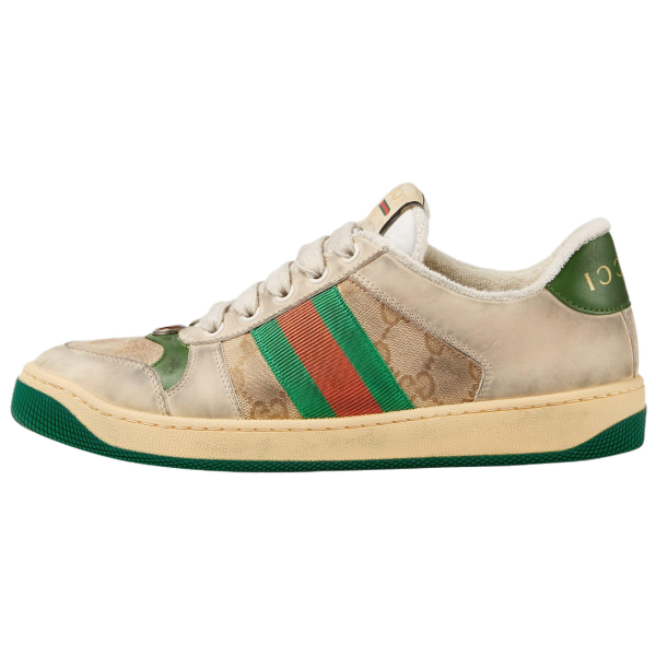 575ee28e70f644148dc698a06eead524.png GUCCI Screener Distressed Green Orange Women's 570443 9Y920 9666