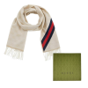 GUCCI Wool Paneled Gg Logo Scarf 570603-3G200-9568