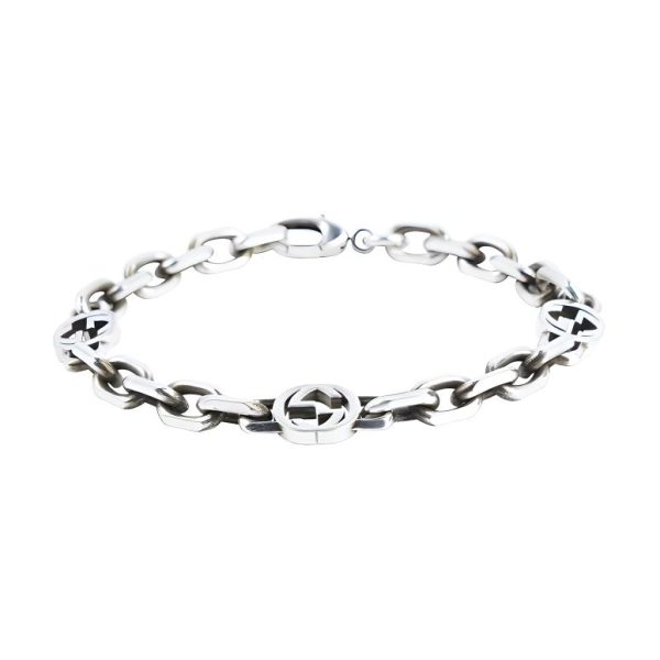 GUCCI Interlocking G Silver Bracelet 620798-J8400-0811-礼袋款