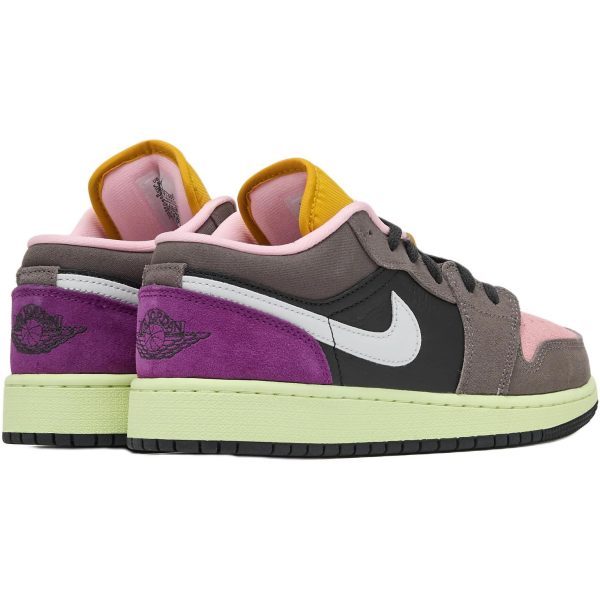 7831334c15a749a7aaa53f4a426dd1af.jpg Jordan Air Jordan 1 Low top Kids' Skateboarding Shoes Brown Pink Unisex HQ2021-005