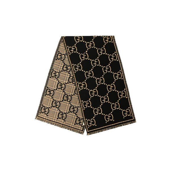 GUCCI Check Gg Wool Scarf 660025-4G386-1079