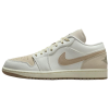 97fe959384184b5d8190adb9f50b6039.png Jordan Air Jordan 1 Anti Slip Wear Resistant Low Top Vintage Basketball Shoes Men's White Brown IB8855-121