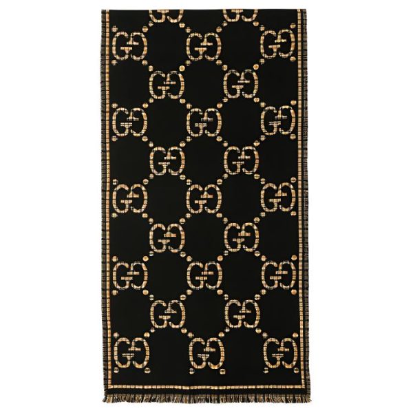 GUCCI Check Gg Wool Scarf 660025-4G386-1079