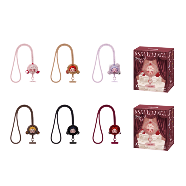 9ed67852c10c48fa88c57bd0299b2756.png POP MART SKULLPANDA Cell Phone Lanyard Mystery Boxes Single Mystery Box/Full Box 6 Pcs PPMT-2509-0019