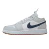 Jordan Air Jordan 1 Anti Slip Wear Resistant Low Top Children's Basketball Shoes White/Gray 553560-146