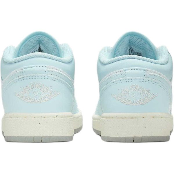 Jordan Air Jordan 1 Anti Slip Wear Resistant Low Top Children's Basketball Shoes Blue White HJ5971-400