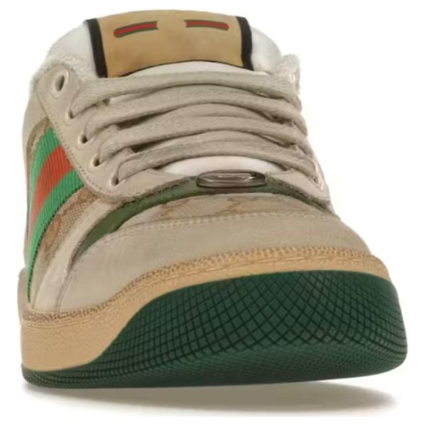 d8457d03d2d242218576604ad038f015.jpg GUCCI Screener Distressed Green Orange Women's 570443 9Y920 9666