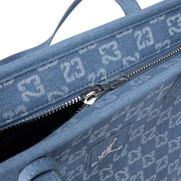 df672eae386d4f5685be77539bcf8cc7.jpg Jordan Cotton Blend With Recycled Fiber Tote Bag, Shoulder Bag, Handbag Regular Unisex Light Denim Blue JD2523005AD-001