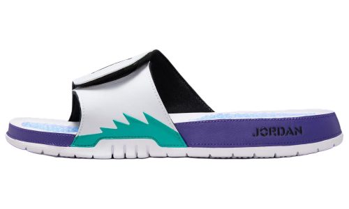Jordan Hydro 5 Retro Slide White New Emerald Grape Ice Black 555501-103