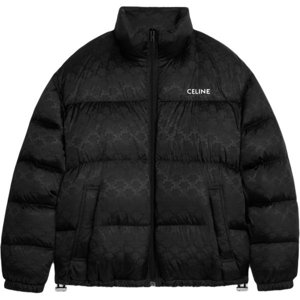 CELINE Logo Printed ZIp Up Puffer Jacket 2W31A795W-38NO