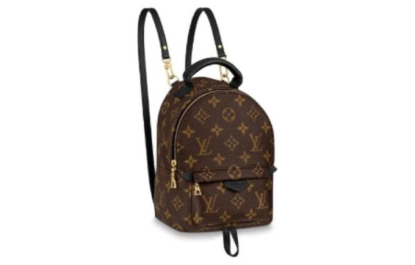 09e44be882a540ba892d53b229661443.jpg LOUIS VUITTON Palm Springs Coated Canvas Cow Leather Patchwork Trim Small Backpack/Mini Backpack Mini Women's Brown 新版本-M44873