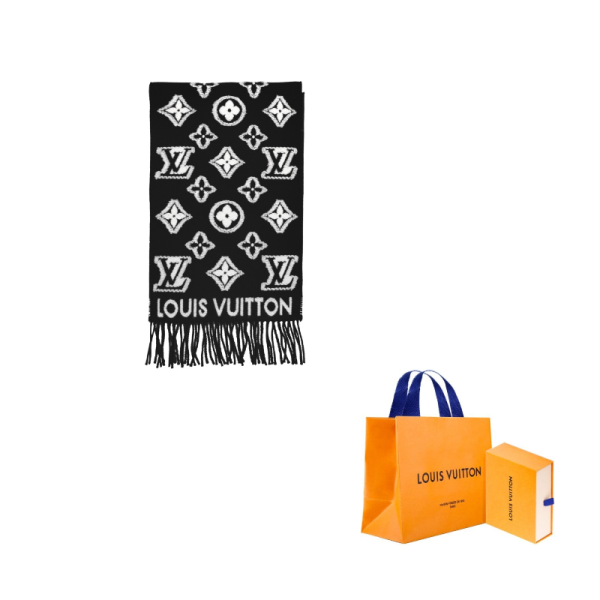 0bec0c7419f64957a1691c8f920a9e3a.png LOUIS VUITTON Lv 3D Scarf M90816