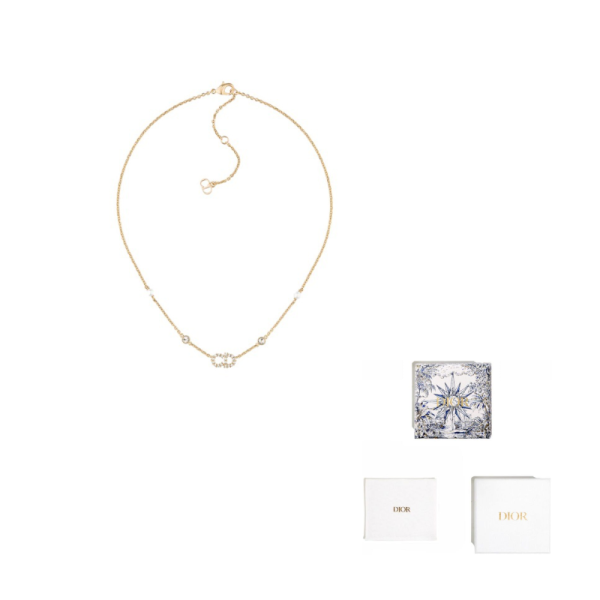 DIOR Metal, Crystal, Resin Necklaces Women's Gold N1033CDLCY-D301