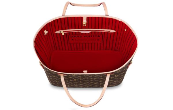 4750aeae8e6e42e89f0d03760435a2ac.jpg LOUIS VUITTON Neverfull MM Monogram Handbag Tote Women's Brown/Cherry M41177