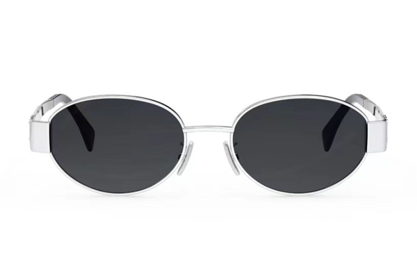 CELINE Eyewear Oval Frame Sunglasses CL40235U-5416A银色