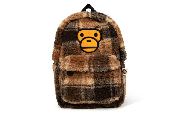A BATHING APE Polyester Backpack Mini Unisex Beige AJ70-489-007