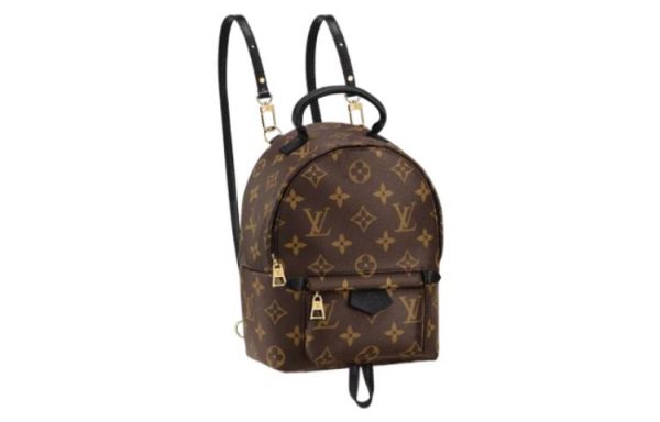 7cd4162291054d27b2456e44f0abac7f.jpg LOUIS VUITTON Palm Springs Coated Canvas Cow Leather Patchwork Trim Small Backpack/Mini Backpack Mini Women's Brown 新版本-M44873
