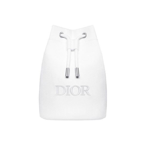 DIOR White Drawstring Bag Makeup Bag With Tools Portable Storage Girlfriend Gift 白色抽绳包