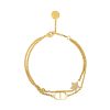 DIOR Crystal Metal Bracelets Women's Gold B1133PMTCY-D301