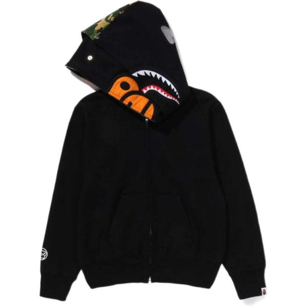 Bape Women's Milo Shark Full Zip Double Hoodie Pink 2L30-215-012