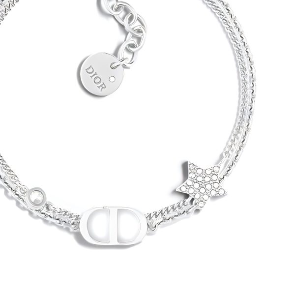 DIOR Faux Crystal, Metal Bracelets Women's Silver B1133PMTCY_D13S
