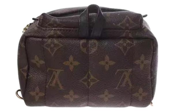 de58bfe9a27e40408e0edccf1693e97e.jpg LOUIS VUITTON Palm Springs Coated Canvas Cow Leather Patchwork Trim Small Backpack/Mini Backpack Mini Women's Brown 新版本-M44873