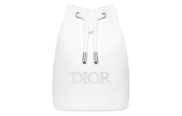 DIOR White Drawstring Bag Makeup Bag With Tools Portable Storage Girlfriend Gift 白色抽绳包