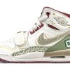 Jordan Legacy 312 Shock Absorbers Slip Resistant High top Vintage Basketball Shoes Women's White Green FZ5047-120(Team76-雀神S-BOX）