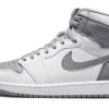 Jordan Air Jordan 1 High-Top Vintage Basketball Shoes Women's White Blue 575441-037(Team22-女款CNY青龙白蓝)