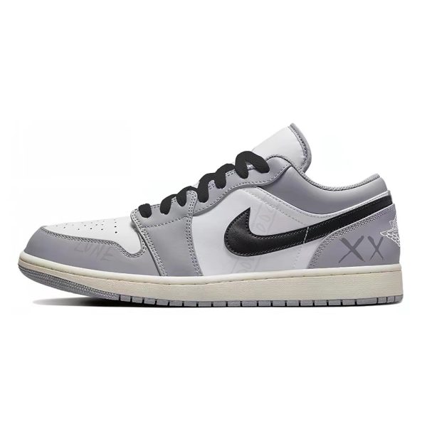 1dfb725b08904710a663194f935b2f5c.jpg Jordan Air Jordan 1 Third Lab, Xingji Exploration Low Top Vintage Basketball Shoes Men's Gray White 553558-053(TeamP-无边星途)