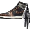 Jordan Air Jordan 1 Abrasion-Resistant High-Top Vintage Basketball Shoes Unisex Gray Brown Silk Scarf Edition 555088-033(Team-E金钱符号丝巾灰棕)