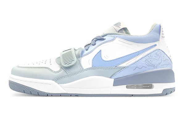 Jordan Legacy 312 Low-Top Skateboard Shoes Men's White Blue Green FV8115-101(Team47-男312鲸鱼SBOX)