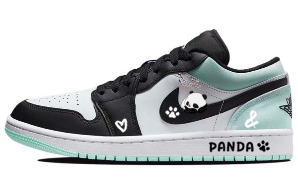Jordan Air Jordan 1 Vintage Basketball Shoes Men's Low top Green/White DM1199-100(Team56-腊梅趴趴熊)