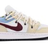 Jordan Air Jordan 1 Cushioning Anti-Slip And Wear-Resistant Low-Top Vintage Basketball Shoes GS Ecru DM8969-114(Team107-复古小熊)