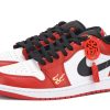 Jordan Air Jordan 1 Low-Top Vintage Basketball Shoes Men's Black Red 553558-161(Team59-男款龙年三SBOX)