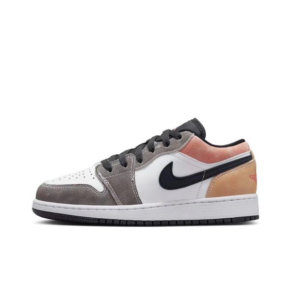 Jordan Air Jordan 1 Low-Top Vintage Basketball Shoes Women's Black Pink DX4374-008(Team27-GS蔷薇恋人S-BOX)