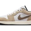 Jordan Air Jordan 1 Low-Top Vintage Basketball Shoes Men's White Brown DZ4130-201(Team116-男枫叶皮标解BOX)