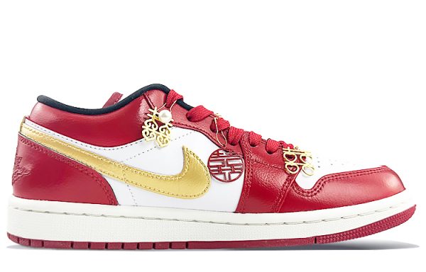 96ee60d9d1cb47269a35c238b18377aa.jpg Jordan Air Jordan 1 Low Low-Top Vintage Basketball Shoes Women's Red Gold DC0774-160(Team40-女款祥云婚鞋红金)