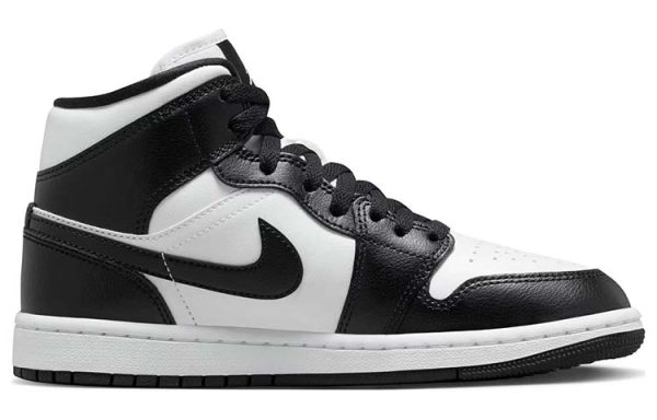 ae48fad9868b41a896bf4e2590b80a9a.jpg Jordan Air Jordan 1 Mid top Vintage Basketball Shoes Women's Black White DV0991-101(Team56-慵懒大熊猫)